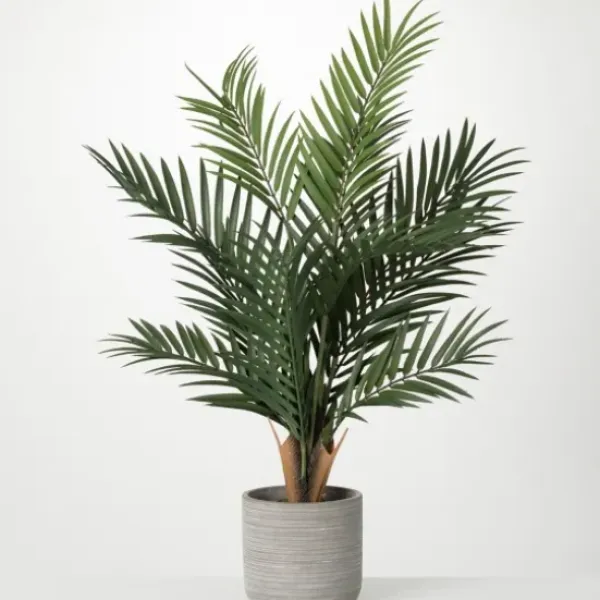 Trees & Topiaries-Kirkland's Home Majestic Palm Tree In Gray Planter