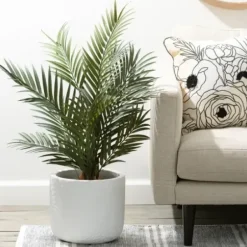 Trees & Topiaries-Kirkland's Home Majestic Palm Tree In Gray Planter