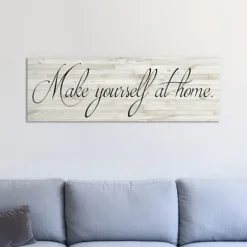 Wall Quotes & Signs-Kirkland's Home Make Yourself At Home Canvas Art Print White