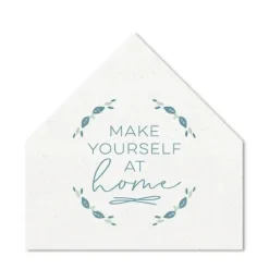 Wall Quotes & Signs-Kirkland's Home Make Yourself At Home House Shaped Canvas Print White