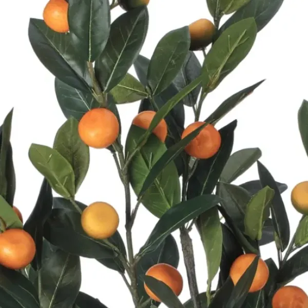 Trees & Topiaries-Kirkland's Home Mandarin Orange Tree In Black Planter