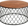 Coffee Tables-Kirkland's Home Mango Wood And Black Iron Coffee Table Brown