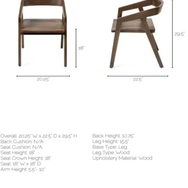 Dining Chairs-Kirkland's Home Mango Wood Dining Chair Brown