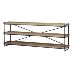 Console Tables-Kirkland's Home Mango Wood Metal Frame Console Table Brown