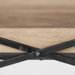 Console Tables-Kirkland's Home Mango Wood Metal Frame Console Table Brown