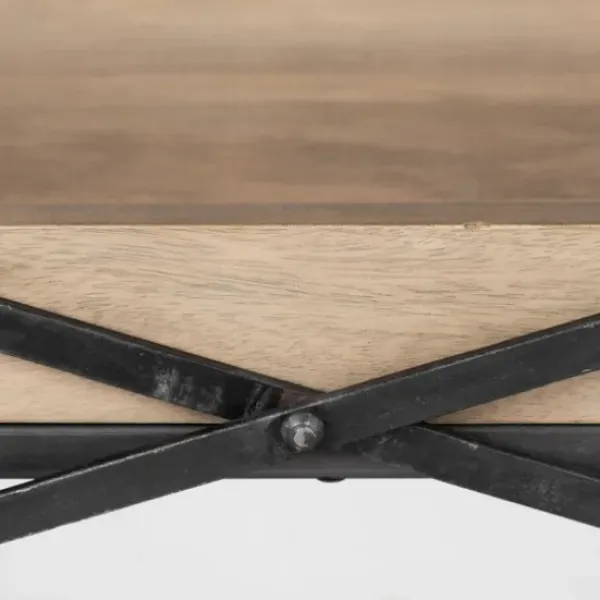 Console Tables-Kirkland's Home Mango Wood Metal Frame Console Table Brown