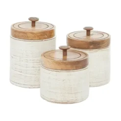 Decorative Accents-Kirkland's Home Mango Wood Square Handled Tabletop Clock Brown