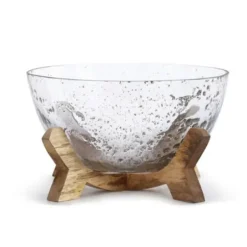 Decorative Bowls & Jars-Kirkland's Home Mango Wood Trough Bowl Brown