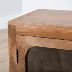 Tv Stands & Media Consoles-Kirkland's Home Manu Mango Wood Media Cabinet Brown
