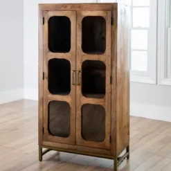 Cabinets & Sideboards-Kirkland's Home Manu Natural Mango Wood Cabinet