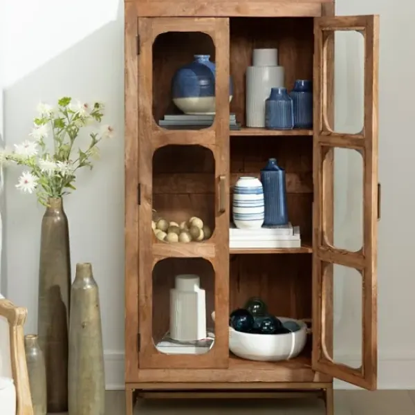 Cabinets & Sideboards-Kirkland's Home Manu Natural Mango Wood Cabinet