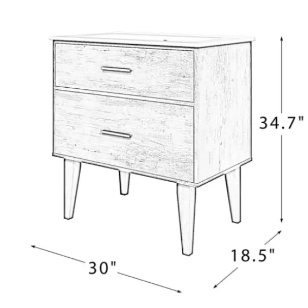 Bathroom Furniture-Kirkland's Home Maple Corinth Wood Sink Vanity Gray