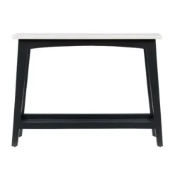 Console Tables-Kirkland's Home Marble And Black Wood Console Table