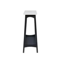 Console Tables-Kirkland's Home Marble And Black Wood Console Table