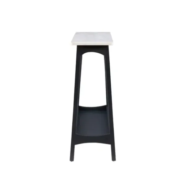 Console Tables-Kirkland's Home Marble And Black Wood Console Table