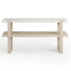 Console Tables-Kirkland's Home Marble And Ivory Wood Console Table