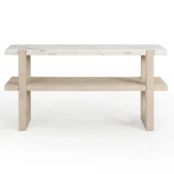 Console Tables-Kirkland's Home Marble And Ivory Wood Console Table