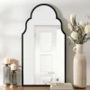 Decorative Mirrors-Kirkland's Home Maria Metal Arch Wall Mirror Black