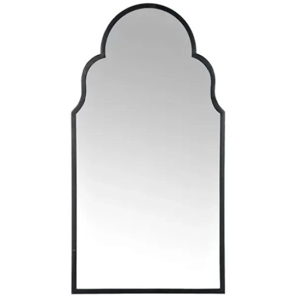 Decorative Mirrors-Kirkland's Home Maria Metal Arch Wall Mirror Black