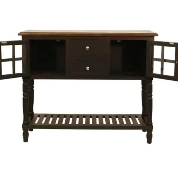 Console Tables-Kirkland's Home Mariel Wood Buffet Table Black