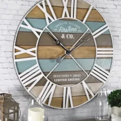 Clocks-Kirkland's Home Maritime Planks Wall Clock