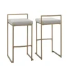 Bar Stools & Counter Height Stools-Kirkland's Home Marley And Gold Bar Stools, Set Of 2 Gray