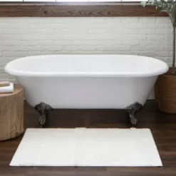 Bathroom Rugs-Kirkland's Home Marshmallow Contour Bath Mat, 24 In. Gray