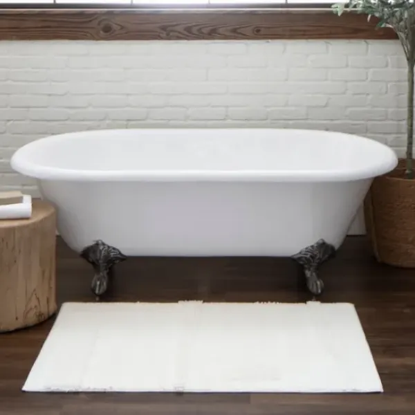 Bathroom Rugs-Kirkland's Home Marshmallow Contour Bath Mat, 24 In. Gray