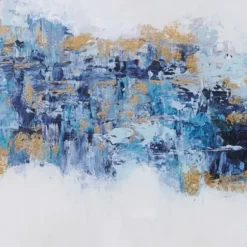 Framed Art-Kirkland's Home Martha Stewart Blue Drift 5-Pc. Framed Art Blue/White/Gold
