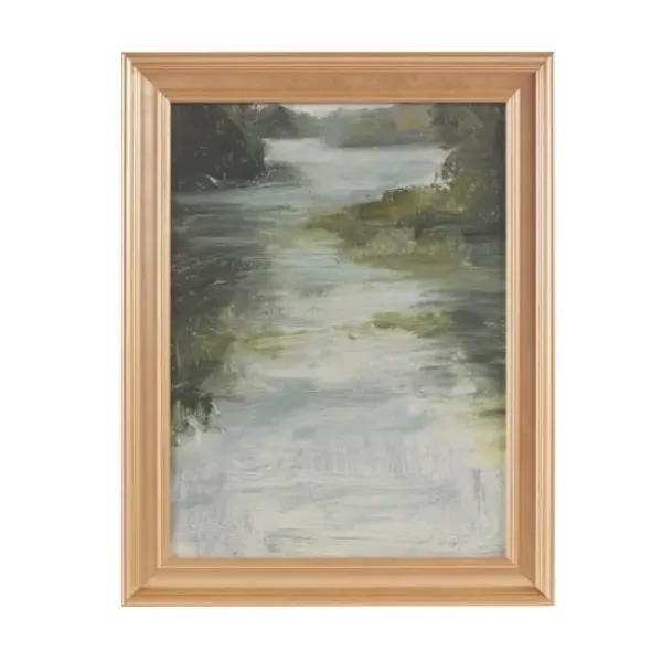 Framed Art-Kirkland's Home Martha Stewart Estuary Framed Art Print Green/Blue