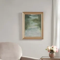 Framed Art-Kirkland's Home Martha Stewart Estuary Framed Art Print Green/Blue