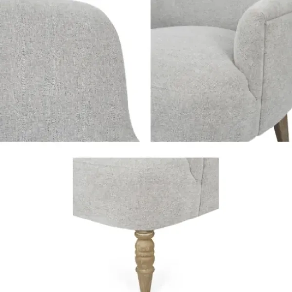 Accent Chairs-Kirkland's Home Martha Stewart Extended Seat Accent Chair Gray