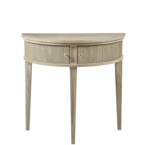 Console Tables-Kirkland's Home Martha Stewart Half Moon Console Table Tan
