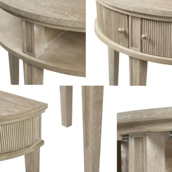 Console Tables-Kirkland's Home Martha Stewart Half Moon Console Table Tan
