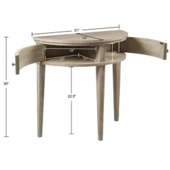 Console Tables-Kirkland's Home Martha Stewart Half Moon Console Table Tan