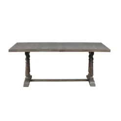 Dining Tables-Kirkland's Home Martha Stewart Tiffany Pedestal Dining Table Gray