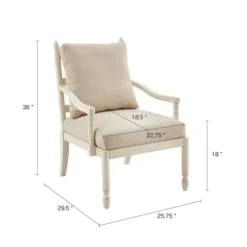 Accent Chairs-Kirkland's Home Martha Stewart Toni Accent Chair Ivory