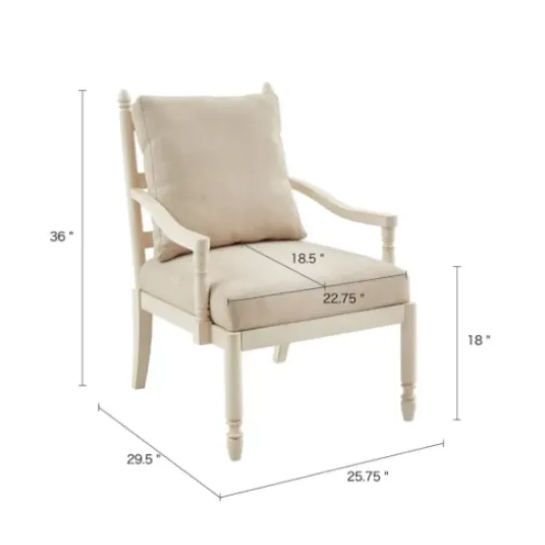 Accent Chairs-Kirkland's Home Martha Stewart Toni Accent Chair Ivory