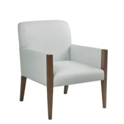 Accent Chairs-Kirkland's Home Martha Stewart Wood Trim Accent Chair Ivory