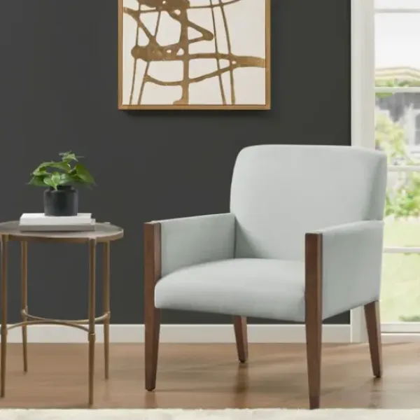 Accent Chairs-Kirkland's Home Martha Stewart Wood Trim Accent Chair Ivory