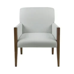 Accent Chairs-Kirkland's Home Martha Stewart Wood Trim Accent Chair Ivory