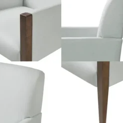 Accent Chairs-Kirkland's Home Martha Stewart Wood Trim Accent Chair Ivory