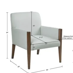Accent Chairs-Kirkland's Home Martha Stewart Wood Trim Accent Chair Ivory