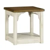 Accent & End Tables-Kirkland's Home Mary And Natural Wooden Square Accent Table White