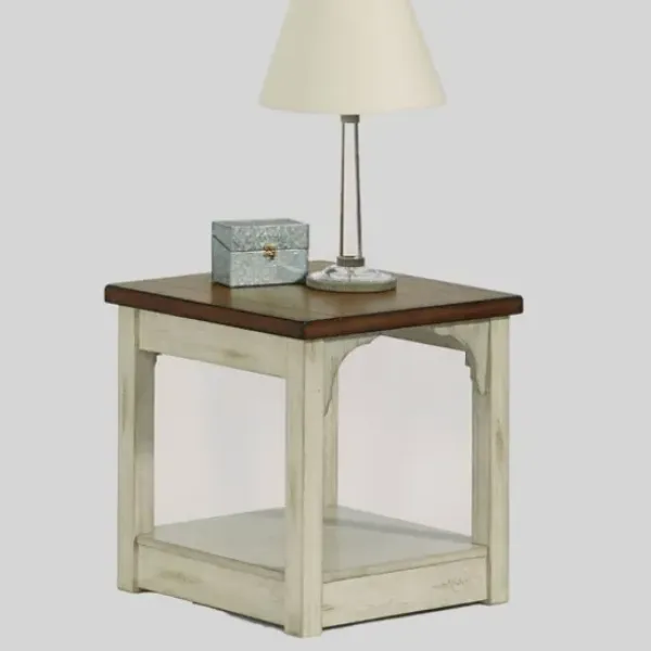 Accent & End Tables-Kirkland's Home Mary And Natural Wooden Square Accent Table White