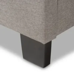 Beds & Headboards-Kirkland's Home Mary Light Button Tufted Full Bed Frame Gray