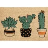 Kitchen & Floor Mats-Kirkland's Home Mason Jar Greenery Kitchen Mat Gray