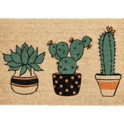 Kitchen & Floor Mats-Kirkland's Home Mason Jar Greenery Kitchen Mat Gray