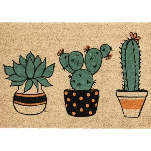 Kitchen & Floor Mats-Kirkland's Home Mason Jar Greenery Kitchen Mat Gray