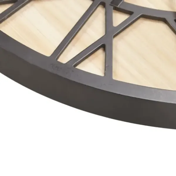 Clocks-Kirkland's Home Mason Metal And Wood Wall Clock
